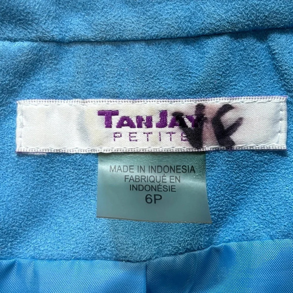 TanJay Zip-Up Faux Suede Moto Style Jacket/Blazer Zip Pockets & Padded Shoulders - Picture 3 of 7